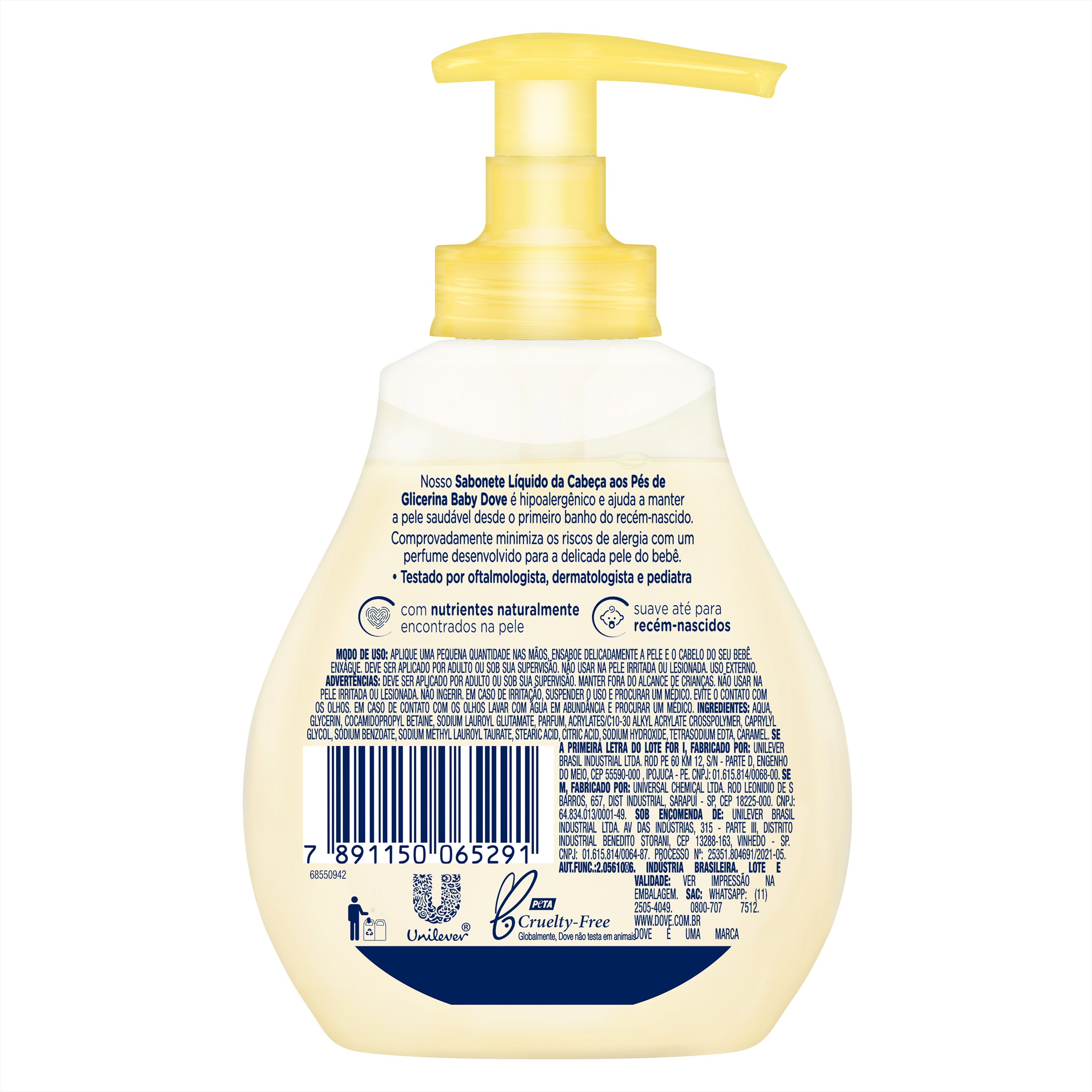 Sabonete Liquido Baby Dove Hidratacao Glicerinada 200ml